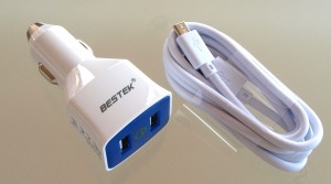 BESTEK Qualcomm 2.0 Quick Charge USB KFZ Schnellladegerät mit 2 USB Ports und 36W Leistung.