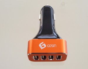 Gosin 4-fach USB KFZ Adapter und Ladegerät