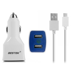 BESTEK Qualcomm 2.0 Quick Charge USB KFZ Schnellladegerät mit 2 USB Ports und 36W Leistung.