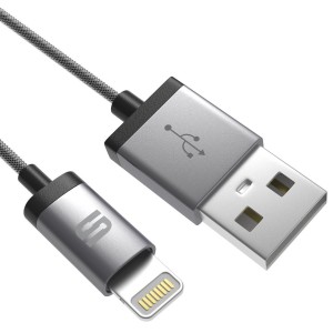 Syncwire Nylon Lightning zu USB Kabel. Das Kabel ist Apple MFi zertifiziert