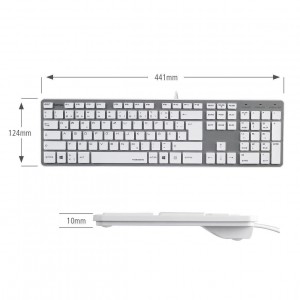 Hama PC-Tastatur Rossano im Slim-Design, USB, QWERTZ-Layout