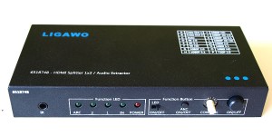 Ligawo 6518748 HDMI Splitter 1x2 - Audio Extractor/ EDID Control/ ARC