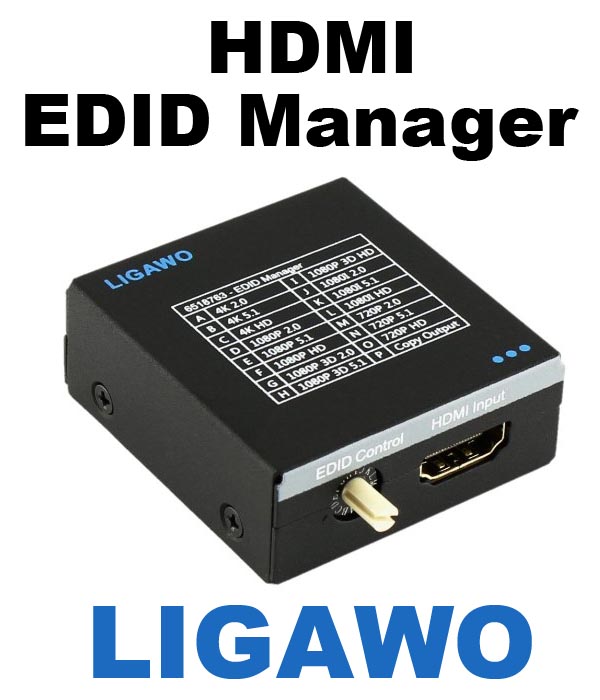 Ligawo 6518763 HDMI EDID Manager mit Audio und Video Steuerung