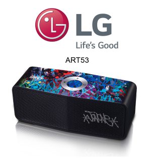 LG Art #53 Bluetooth Lautsprecher und Kunstobjekt mit dem Design von JonOne