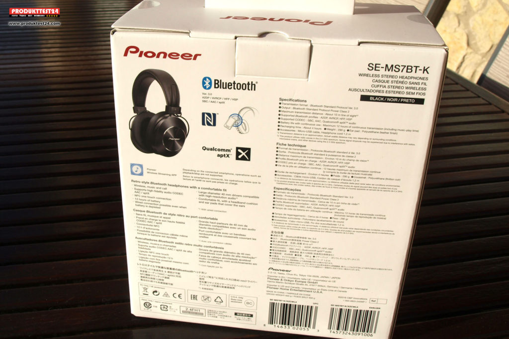 Pioneer ME-MS7BT Over-Ear Bluetooth Kopfhörer mit Hi-Res Audio