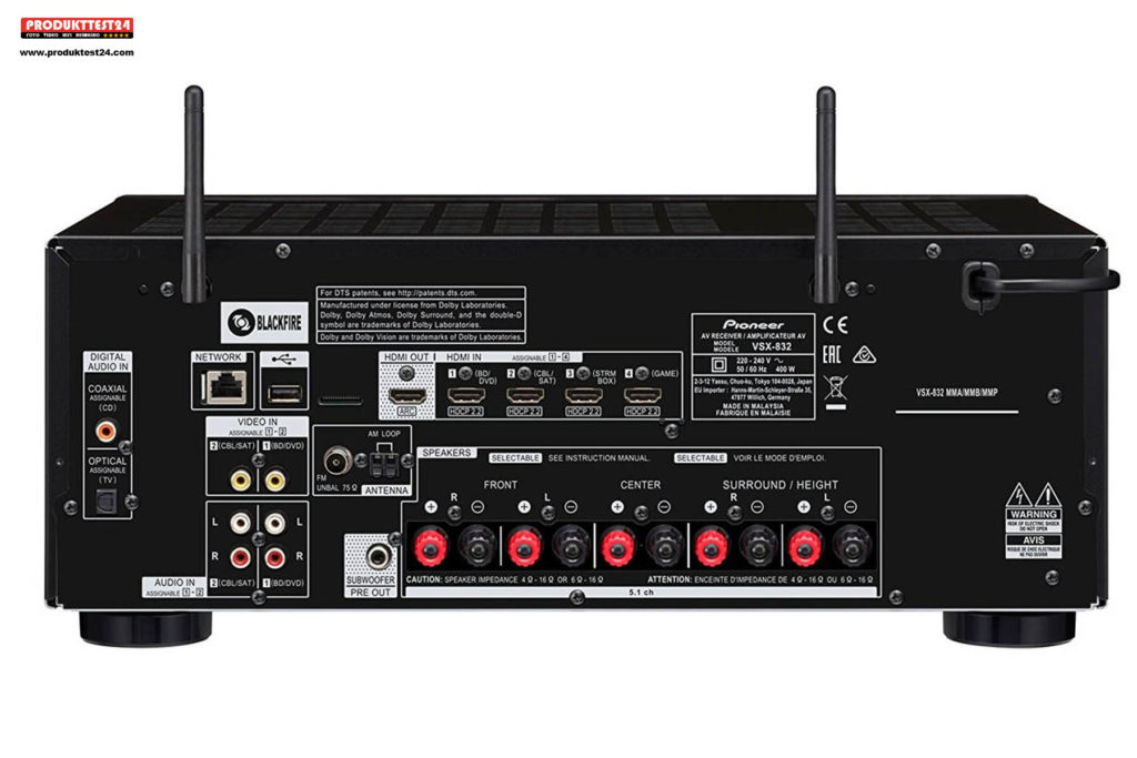 Pioneer VSX-832 AV-Receiver mit Dolby Atmos