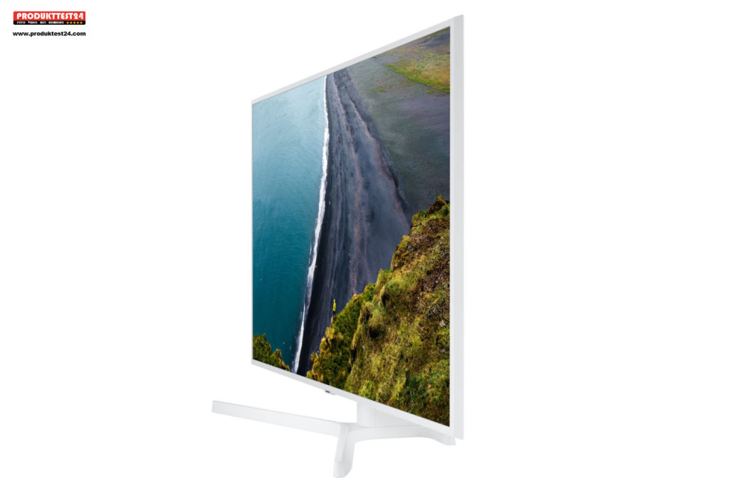 Weißer Samsung 4K Fernseher