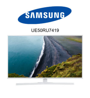 Der weiße Samsung UE50RU7419 im Test