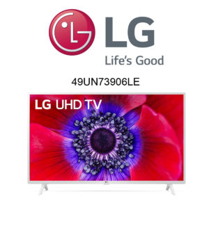 Der weiße LG 49UN73906LE UHD 4K-Fernseher im Test