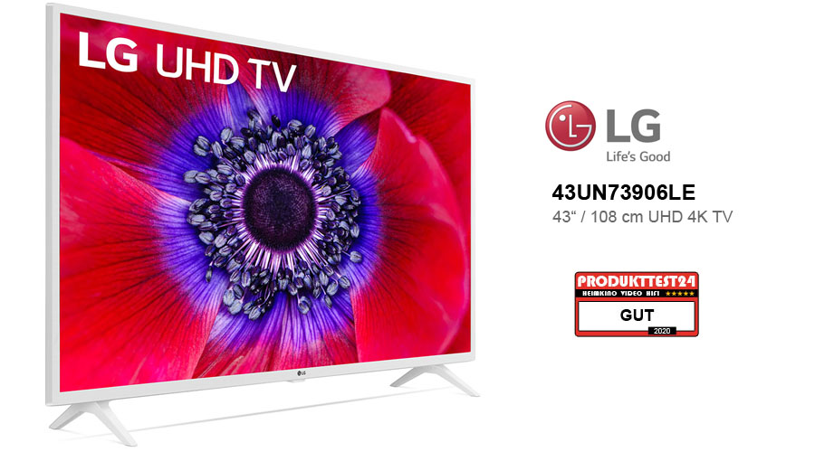 Der weiße LG 43UN73906LE im Test