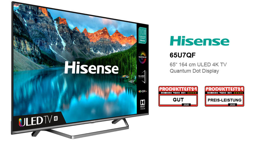 Der Hisense 65U7QF QLED 4K-Fernseher im Test