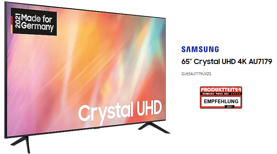 Samsung GU65AU7179 4K-Fernseher im Test