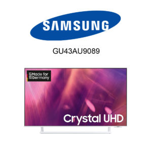 Der weiße Samsung GU43AU9089 im Test