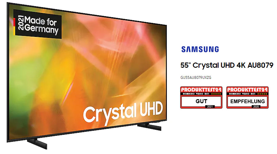 Samsung GU55AU8079 UHD 4K-Fernseher im Test