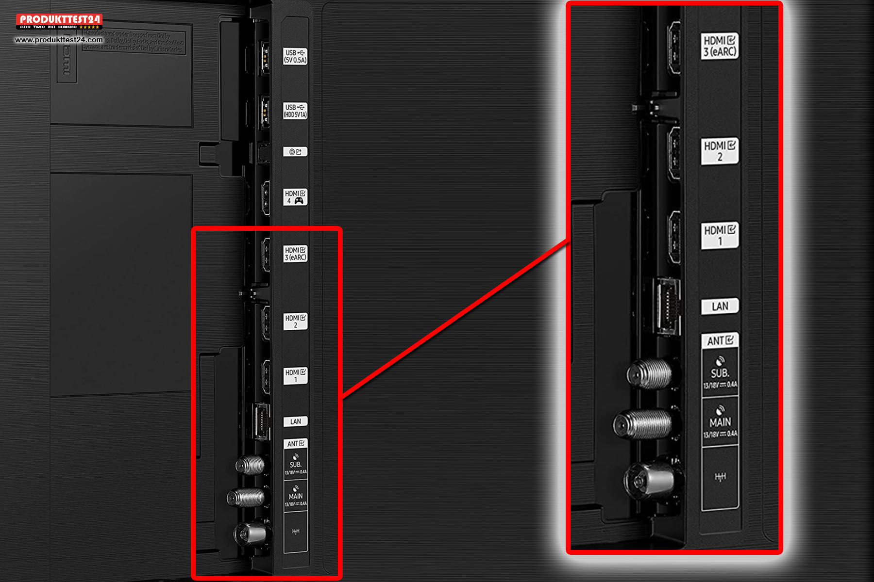 Alle 4 HDMI Eingänge unterstützen den neuen HDMI 2.1 Standard mit 4K bei 120 FPS