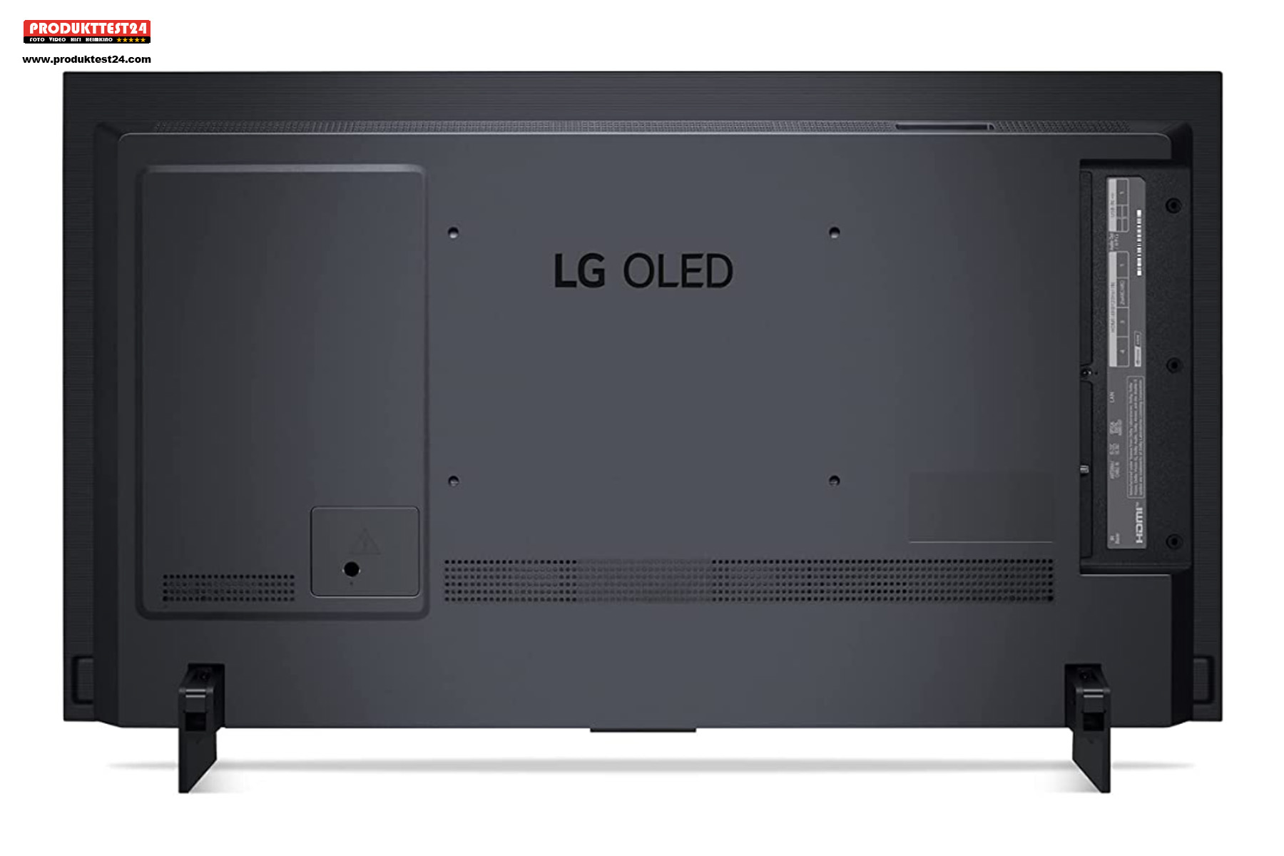 Die Rückseite des LG OLED42C27LA.