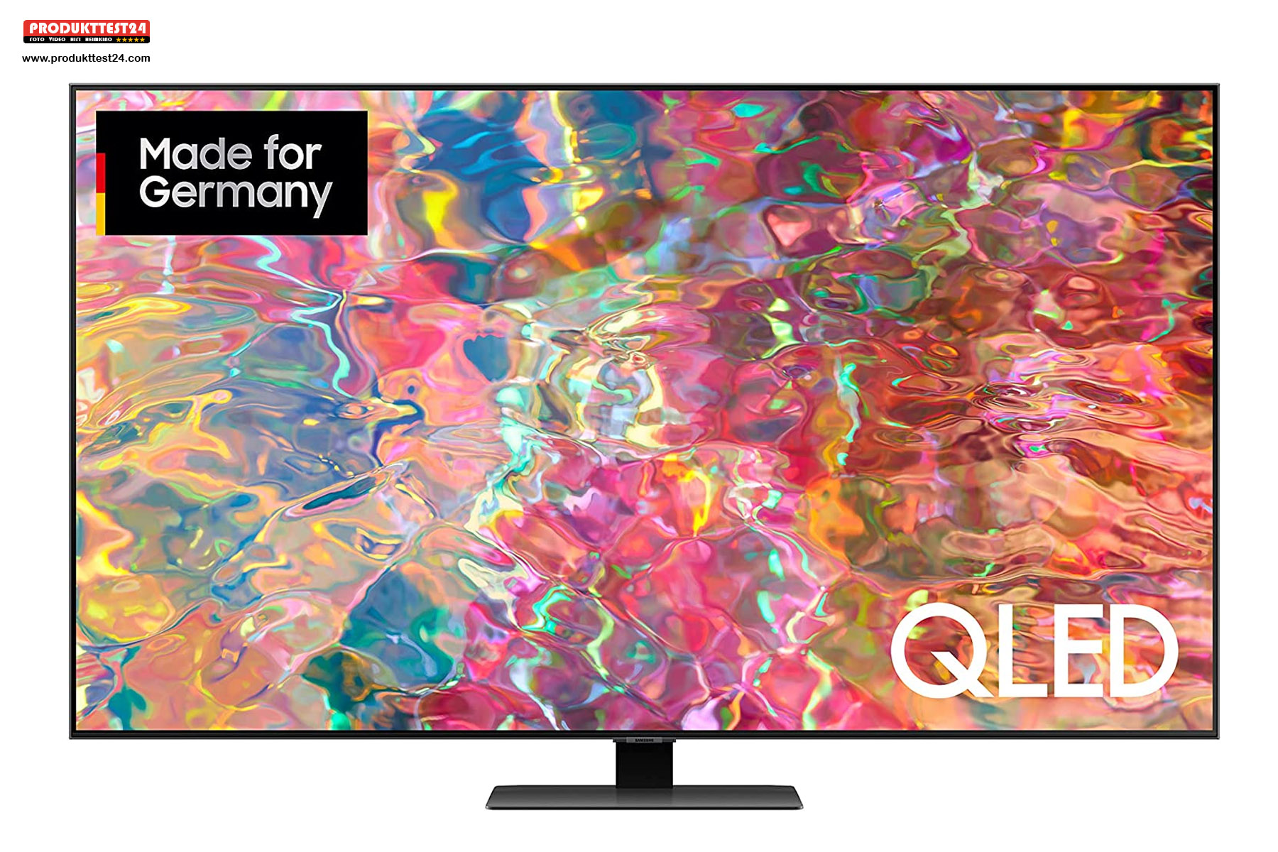 Samsung GQ65Q80B QLED 4K-Fernseher mit 120 Hertz und Full Array Local Dimming.