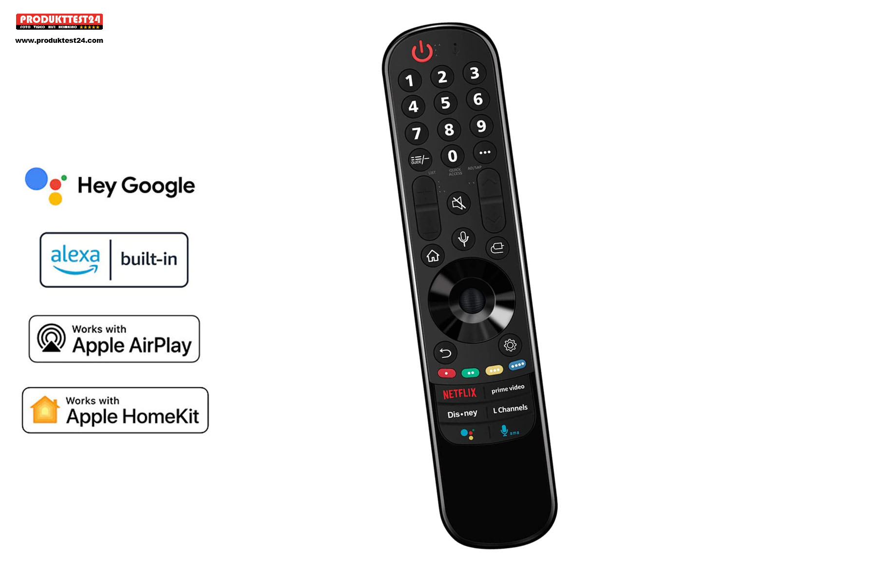 Die Smart Remote Fernbedienung besitzt separate Tasten für Streamingdienste.