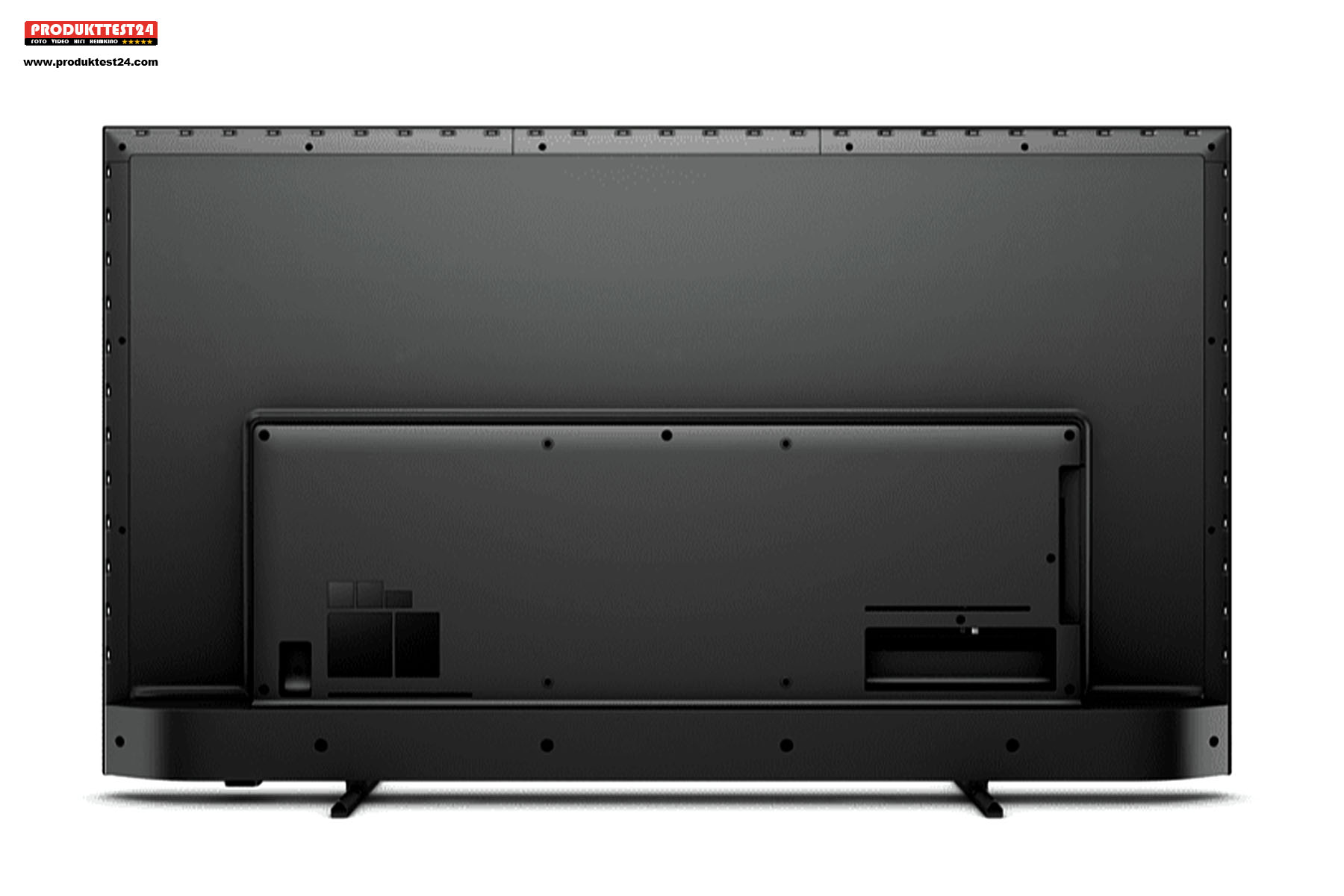 Die Rückseite des Philips 70PUS8007 ist schlicht gehalten.