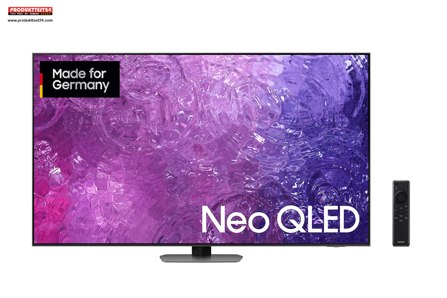 Der Samsung GQ55QN90CATXZG mit 55 Zoll Bilddiagonale und Mini-LED-Technik