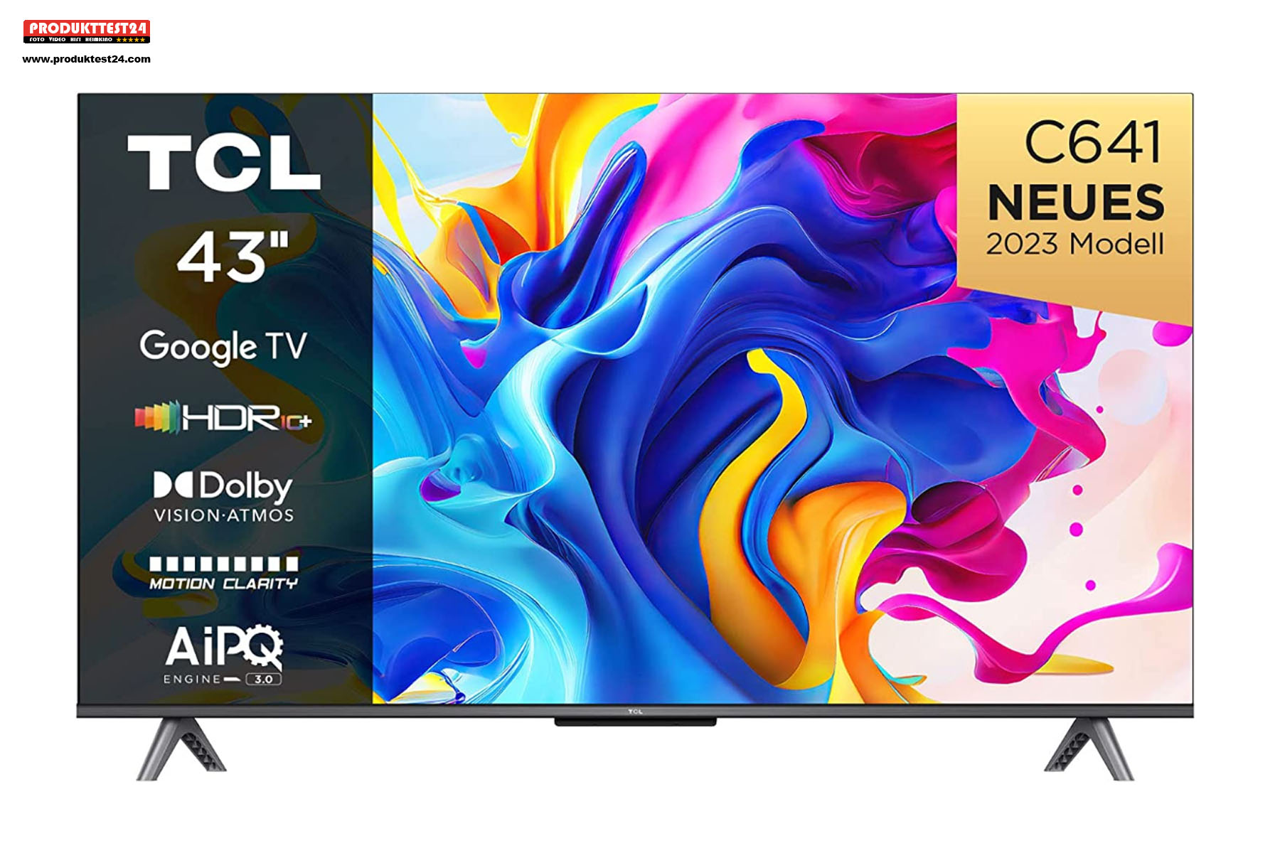 43 Zoll Bilddiagonale und 4K-Auflösung mit Quantum Dot Technik