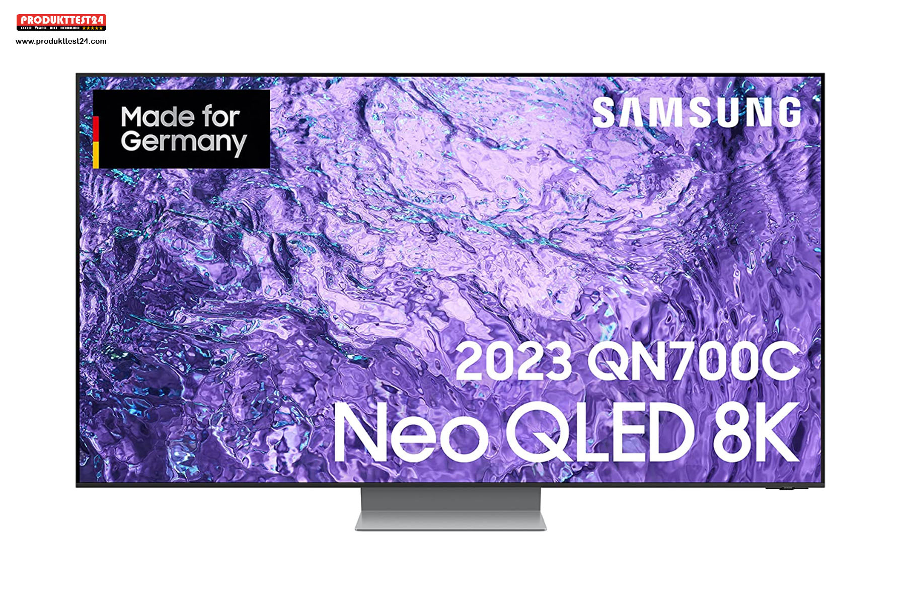 Der Samsung GQ75QN700C Neo QLED 8K-Fernseher im Heimkino-Format.