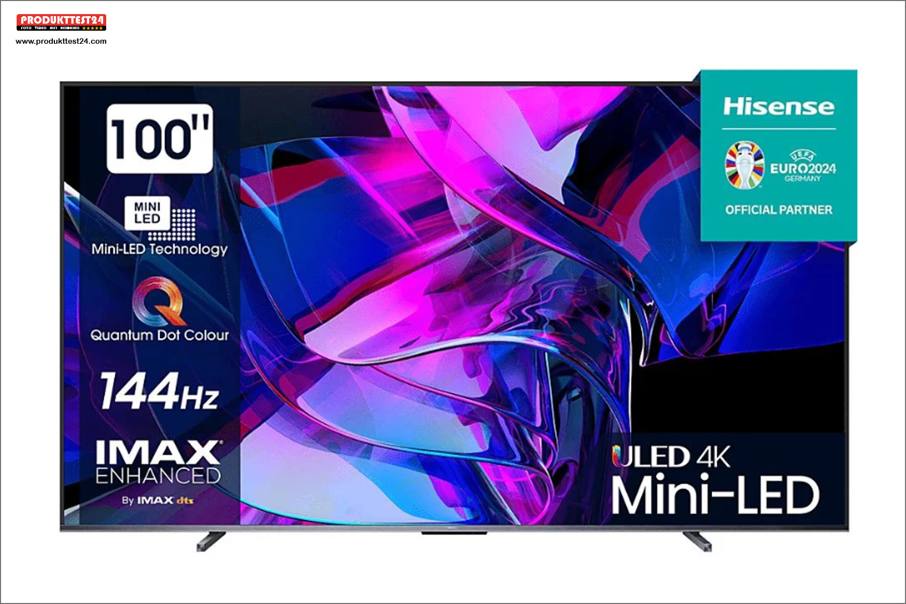 Der Hisense 100U7KQ mit 100 Zoll Bilddiagonale, Mini LED Technik und 500 Dimming Zonen