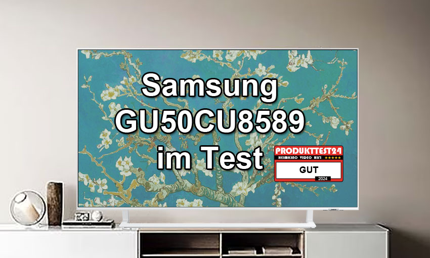Der weiße Samsung GU50CU8589UXZG im Test