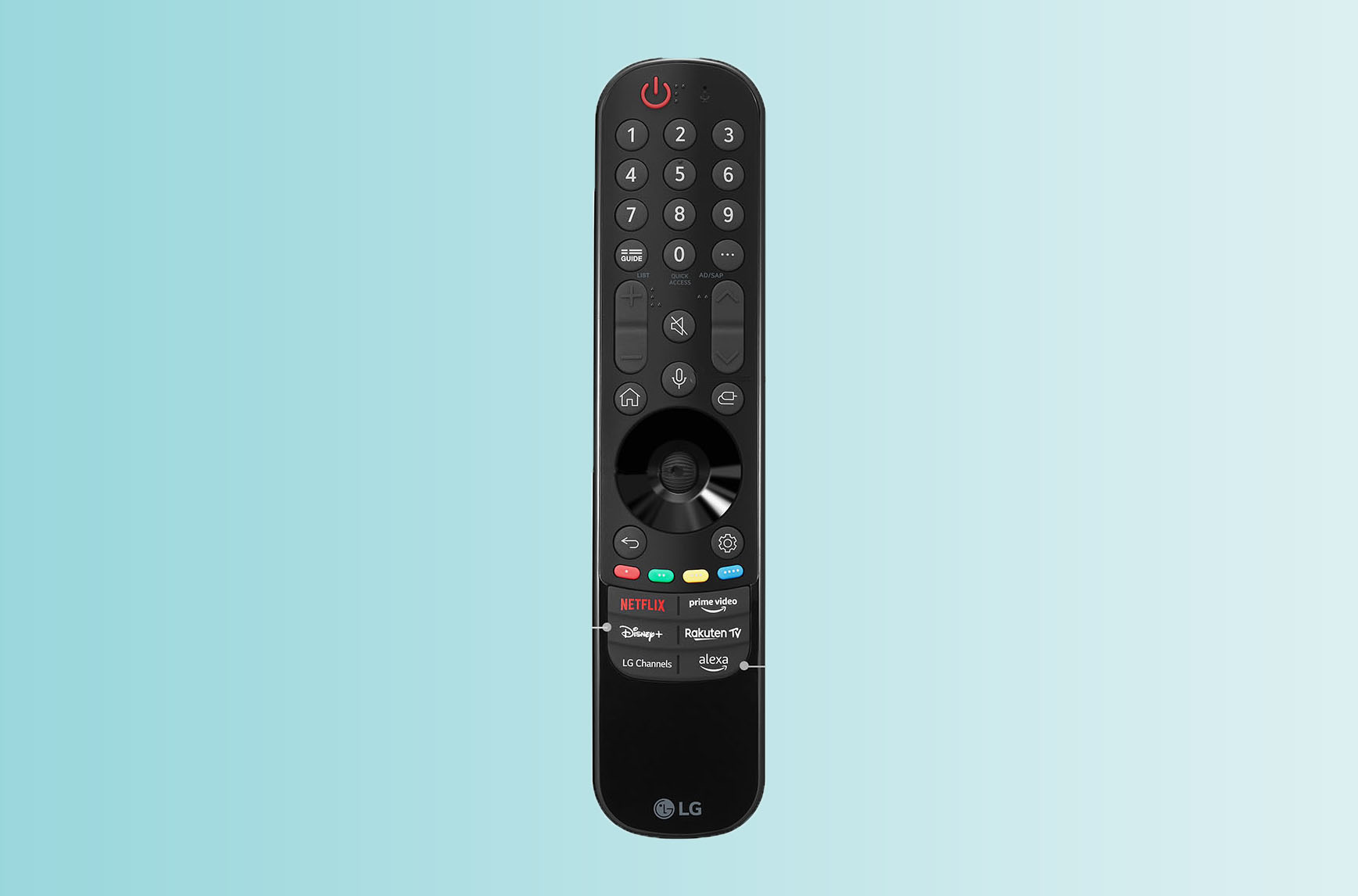 Die Magic Remote reagiert auf Bewegungen und verfügt über eine Maus-Pointer-Funktion.