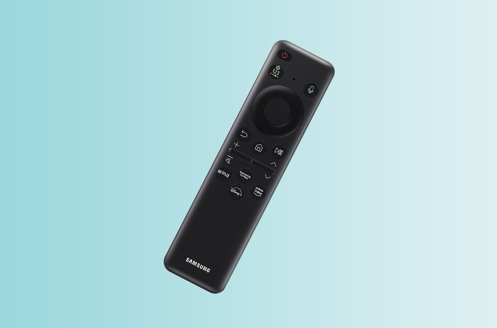 Die Premium Solar Smart Remote Fernbedienung des Samsung GQ55QN90D kommt ohne Batterien aus.