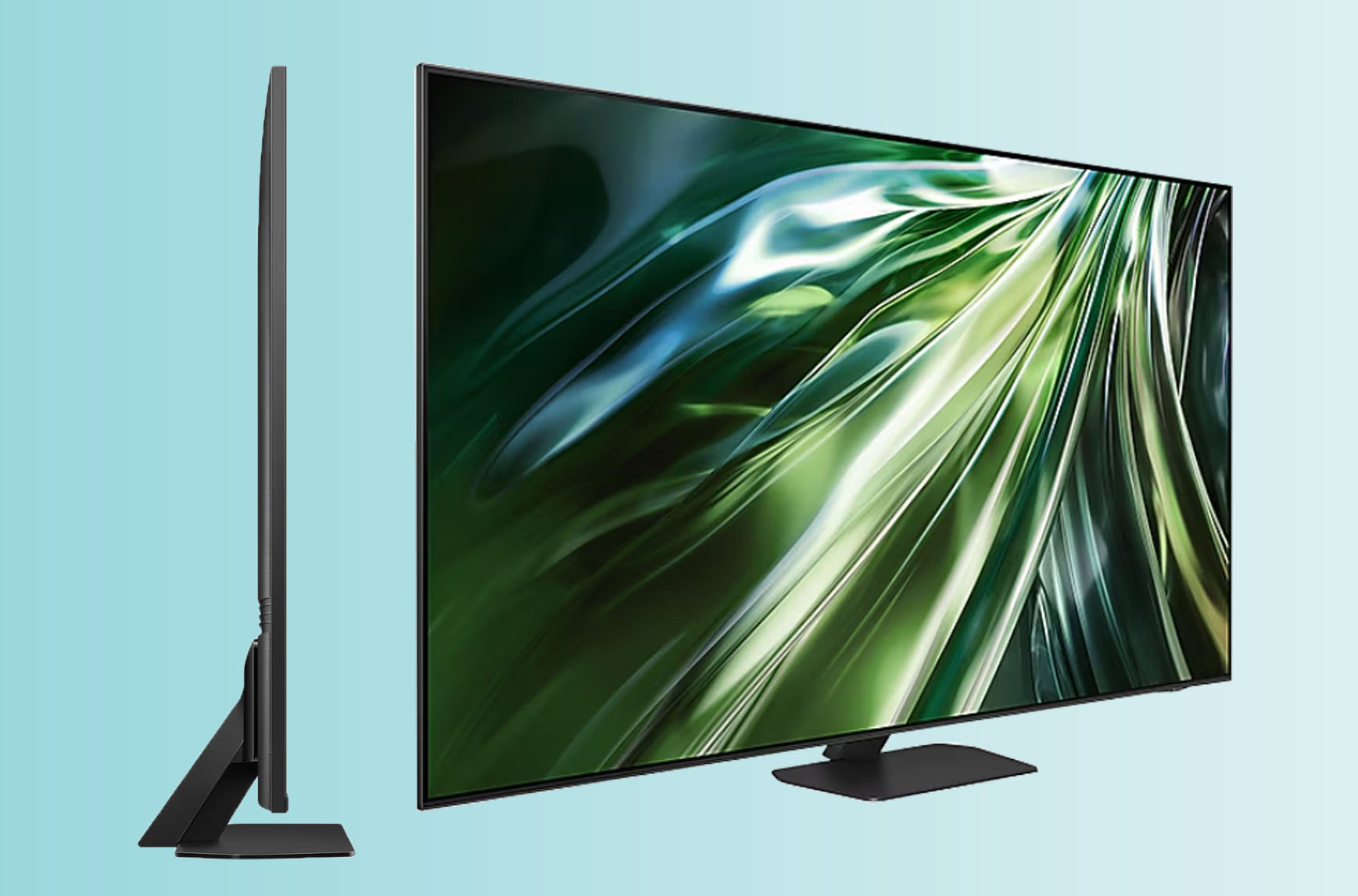 Fast so schlank wie ein OLED-Fernseher. Der Samsung GQ55QN90D misst in der Tiefe nur 2,5 cm. 