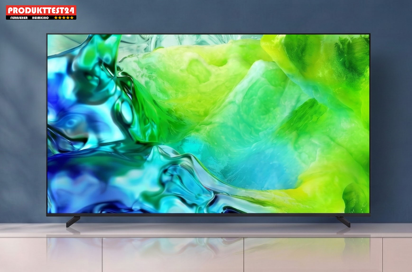 Nahezu rahmenloses Design: Durch die extrem dünnen Displayränder rückt das farbgewaltige 75-Zoll-Bild optisch voll in den Fokus. So fügt sich der smarte Heimkino-Bolide modern und elegant in jedes Wohnzimmer ein.