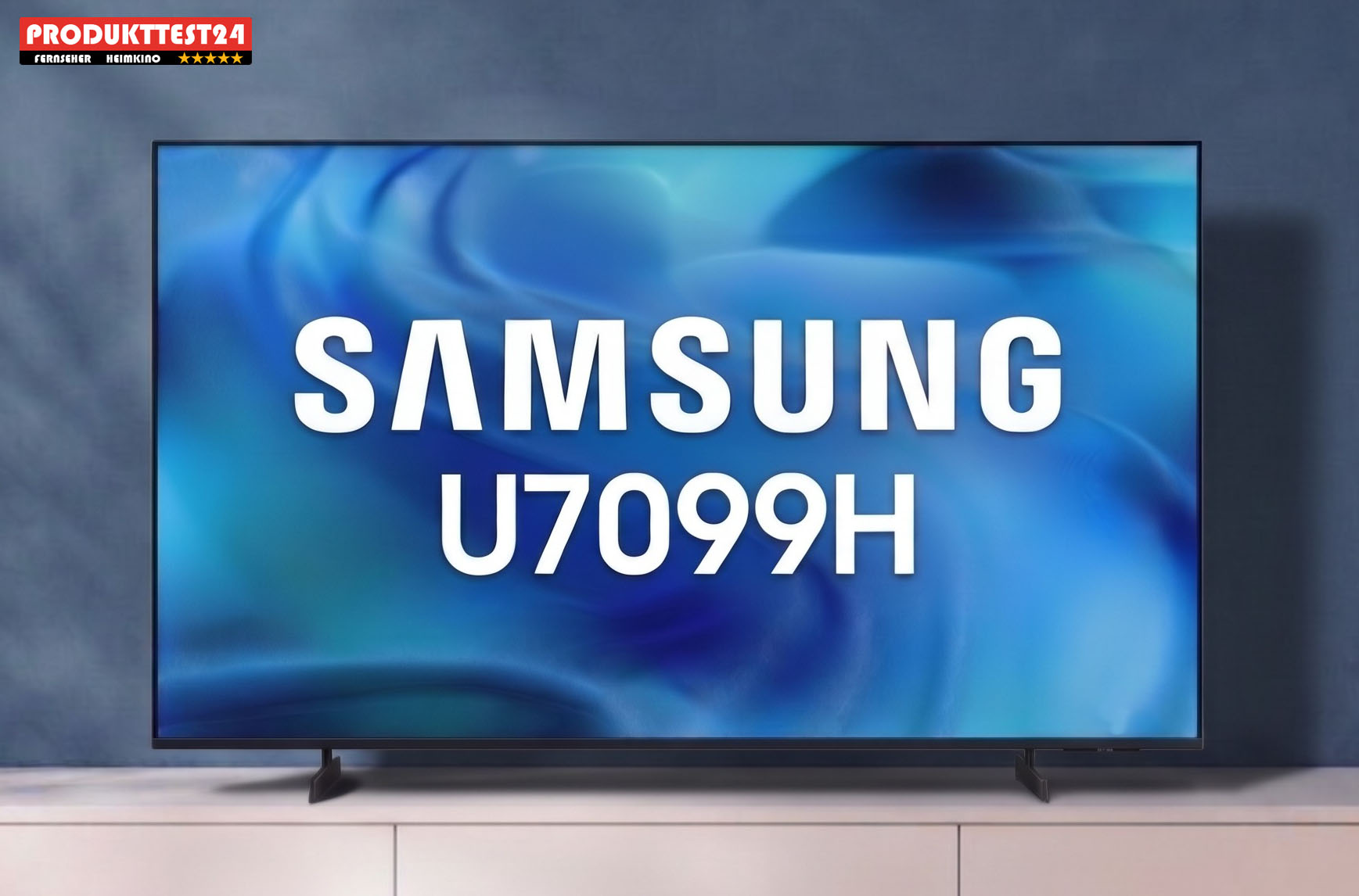 Schlicht, aber modern: Die Frontansicht der neuen U7099H-Serie von Samsung. Das aufgeräumte Design mit den schmalen Rändern lenkt den Blick voll auf das Wesentliche.